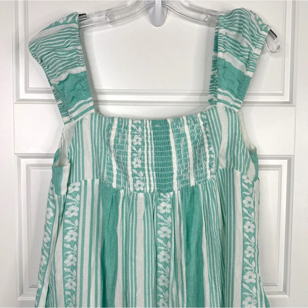 FREE PEOPLE Mabel Maxi Dress NEW Size M Undyed Combo Green